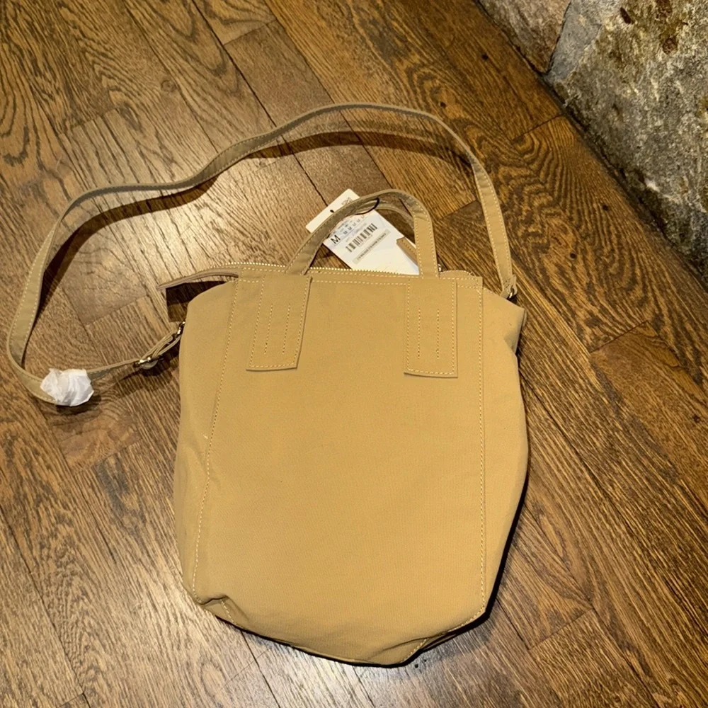 Zara Tote Bag Beige/ Tan satchel with crossbody strap NWT - Picture 5 of 7